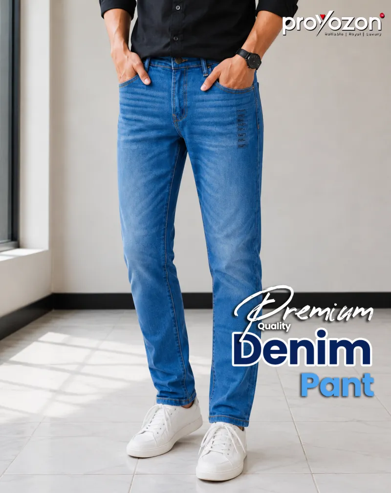 Premium Denim Pant-Light Blue