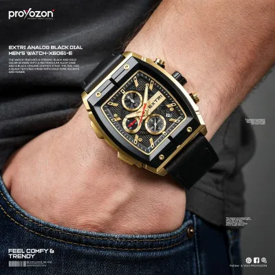 EXTRI Analog Black Dial Men’s Watch-X6061-E